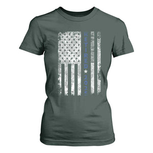 Retired 2025 T Shirt For Women Not My Problem Anymore Vintage American Flag TS10 Dark Forest Green Print Your Wear