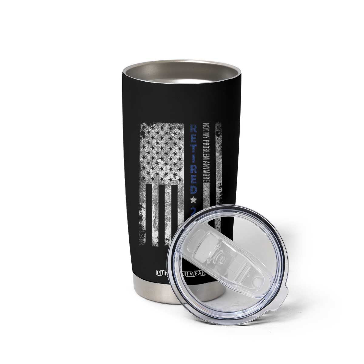Retired 2025 Tumbler Cup Not My Problem Anymore Vintage American Flag TS10 Print Your Wear