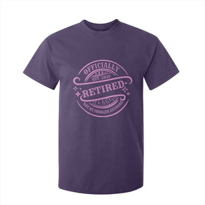 Retired Est 2025 T Shirt For Kid Not My Problem Anymore Vintage Pink Retirement Gifts TS10 Purple Print Your Wear