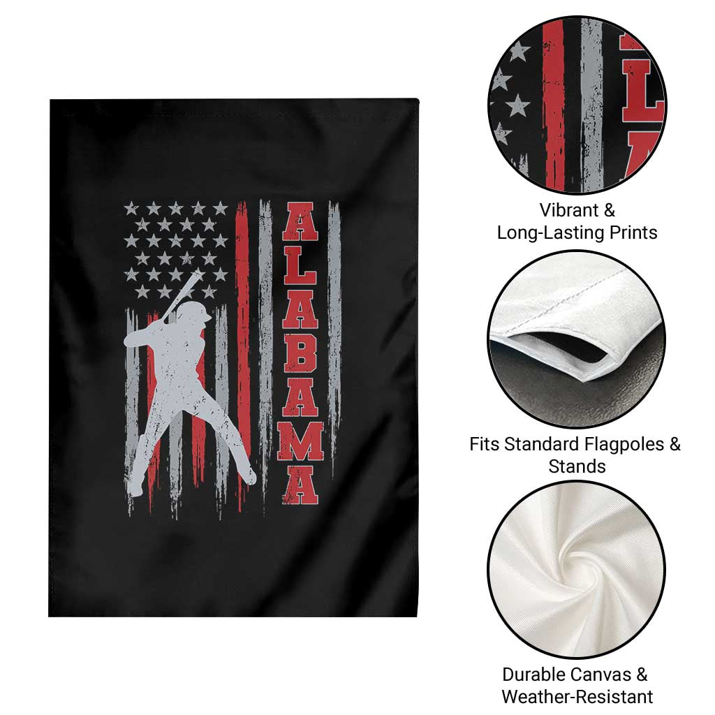 Alabama Fan Garden Flag Vintage Bama Baseball Lovers American Flag AL State TS10 Print Your Wear