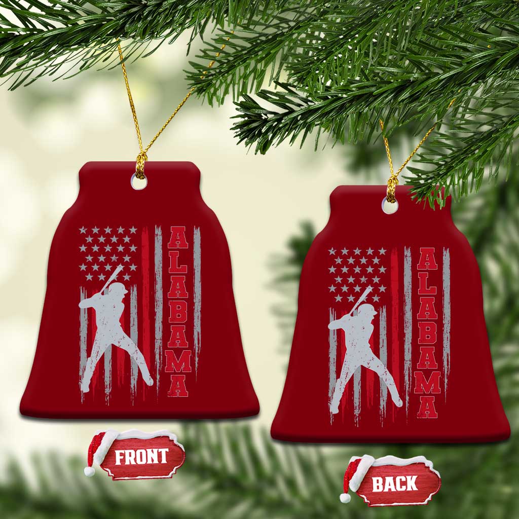 Alabama Fan Ceramic Ornament Vintage Bama Baseball Lovers American Flag AL State TS10 Print Your Wear