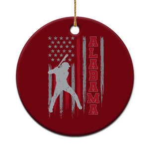 Alabama Fan Ceramic Ornament Vintage Bama Baseball Lovers American Flag AL State TS10 1pc Red Print Your Wear
