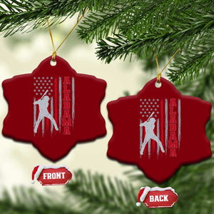 Alabama Fan Ceramic Ornament Vintage Bama Baseball Lovers American Flag AL State TS10 Print Your Wear