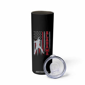 Alabama Fan Skinny Tumbler Vintage Bama Baseball Lovers American Flag AL State TS10 Print Your Wear