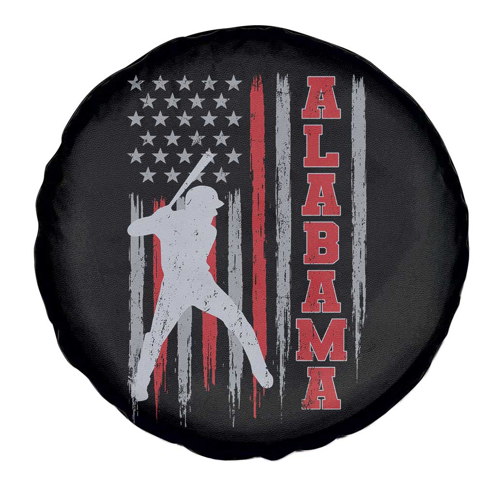 Alabama Fan Spare Tire Cover Vintage Bama Baseball Lovers American Flag AL State TS10 Print Your Wear