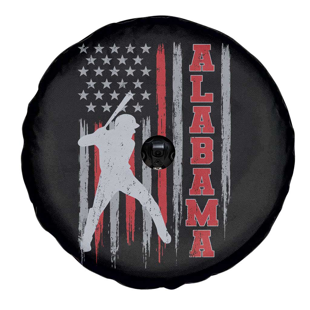 Alabama Fan Spare Tire Cover Vintage Bama Baseball Lovers American Flag AL State TS10 Print Your Wear