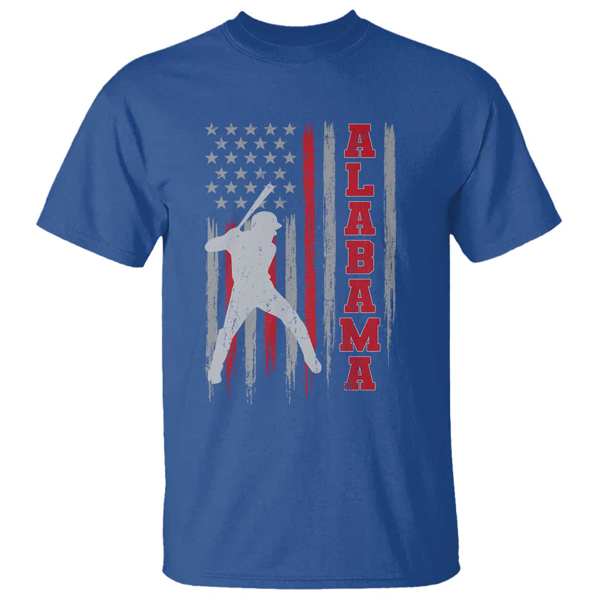 Alabama Fan T Shirt Vintage Bama Baseball Lovers American Flag AL State TS10 Royal Blue Print Your Wear