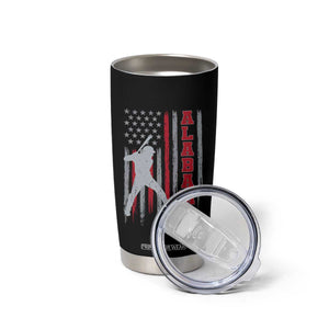 Alabama Fan Tumbler Cup Vintage Bama Baseball Lovers American Flag AL State TS10 Print Your Wear