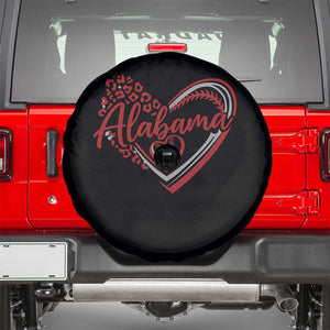 Alabama Fan Spare Tire Cover Bama Baseball Leopard Heart Graphic Game Day TS10 Black Print Your Wear
