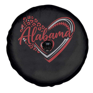 Alabama Fan Spare Tire Cover Bama Baseball Leopard Heart Graphic Game Day TS10 Print Your Wear