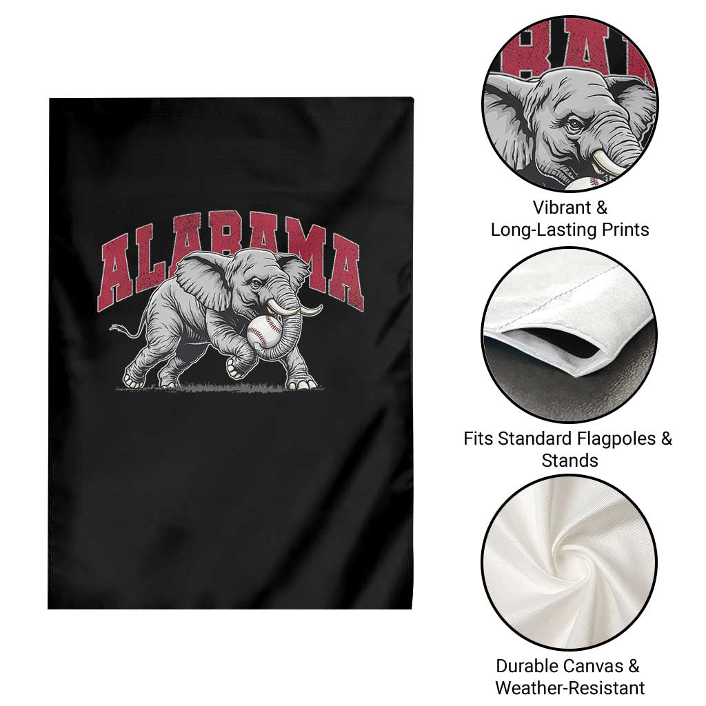 Alabama Fan Garden Flag Baseball Bama Mascot Game Day TS10 Print Your Wear