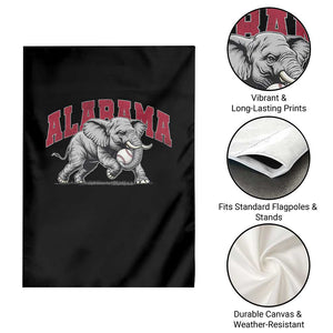 Alabama Fan Garden Flag Baseball Bama Mascot Game Day TS10 Print Your Wear
