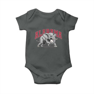 Alabama Fan Baby Onesie Baseball Bama Mascot Game Day TS10 Dark Heather Print Your Wear