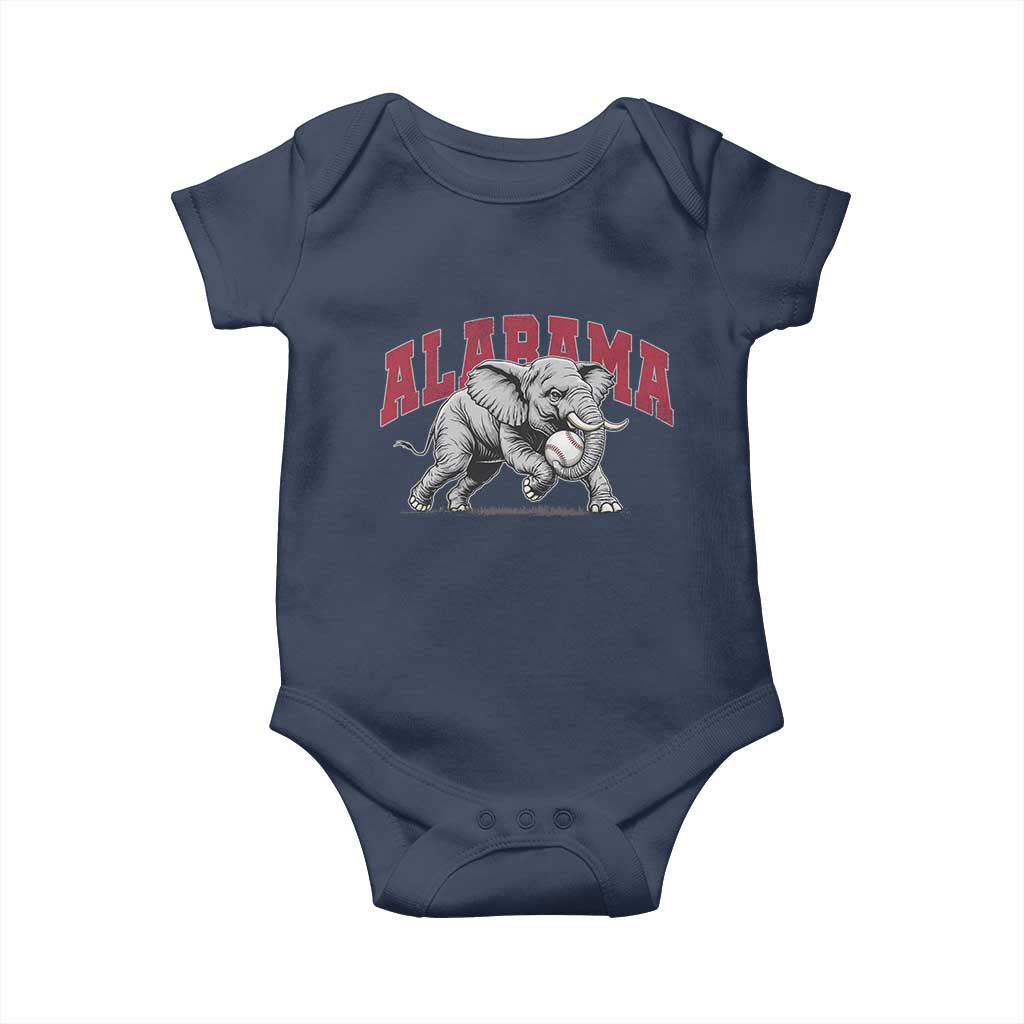 Alabama Fan Baby Onesie Baseball Bama Mascot Game Day TS10 Navy Print Your Wear