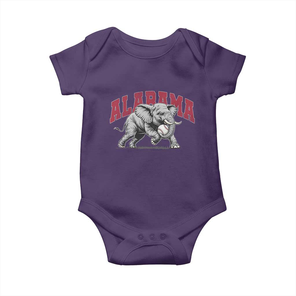 Alabama Fan Baby Onesie Baseball Bama Mascot Game Day TS10 Purple Print Your Wear