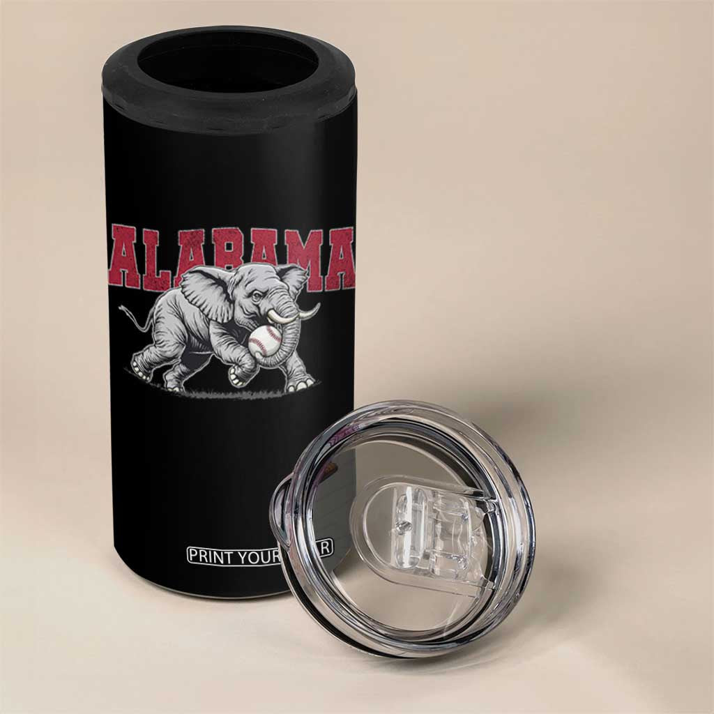 Alabama Fan 4 in 1 Can Cooler Tumbler Baseball Bama Mascot Game Day TS10 Print Your Wear