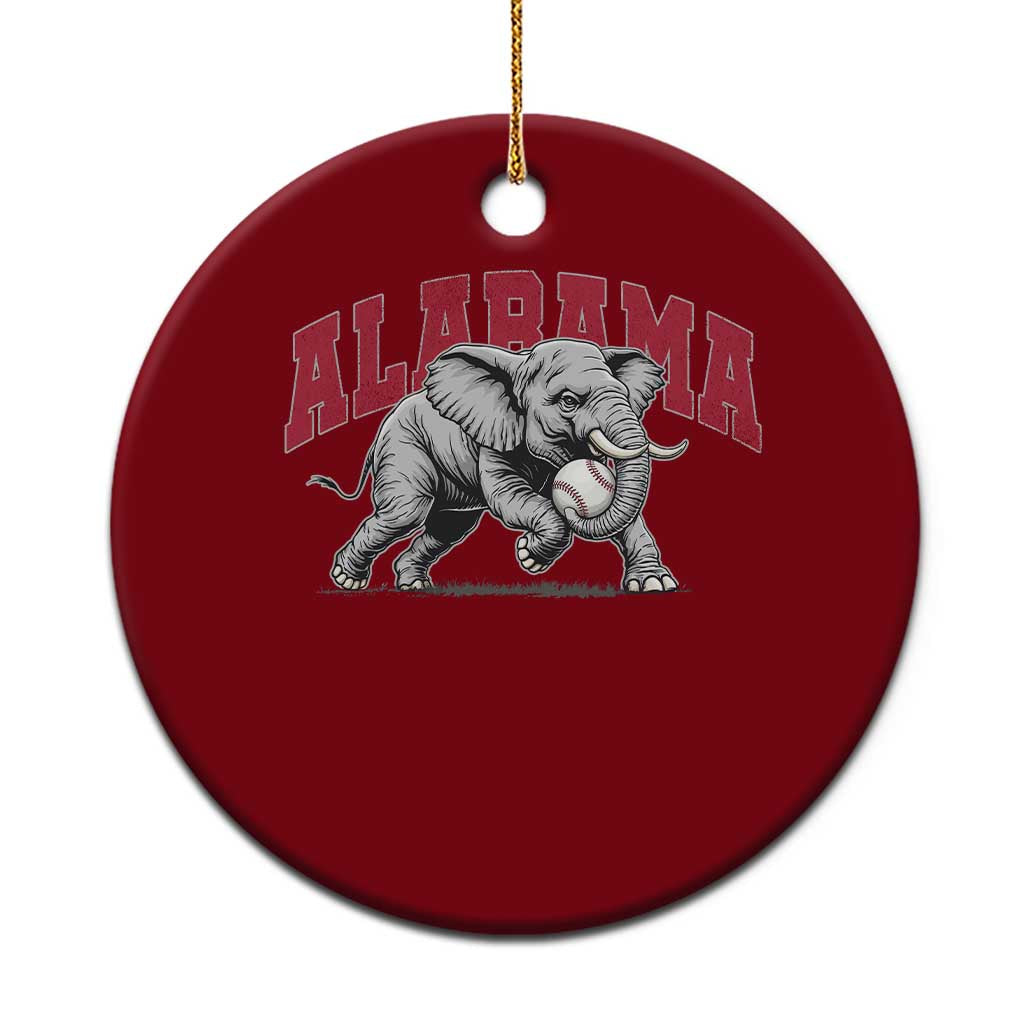 Alabama Fan Ceramic Ornament Baseball Bama Mascot Game Day TS10 1pc Red Print Your Wear
