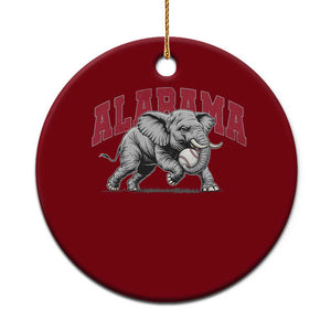 Alabama Fan Ceramic Ornament Baseball Bama Mascot Game Day TS10 1pc Red Print Your Wear