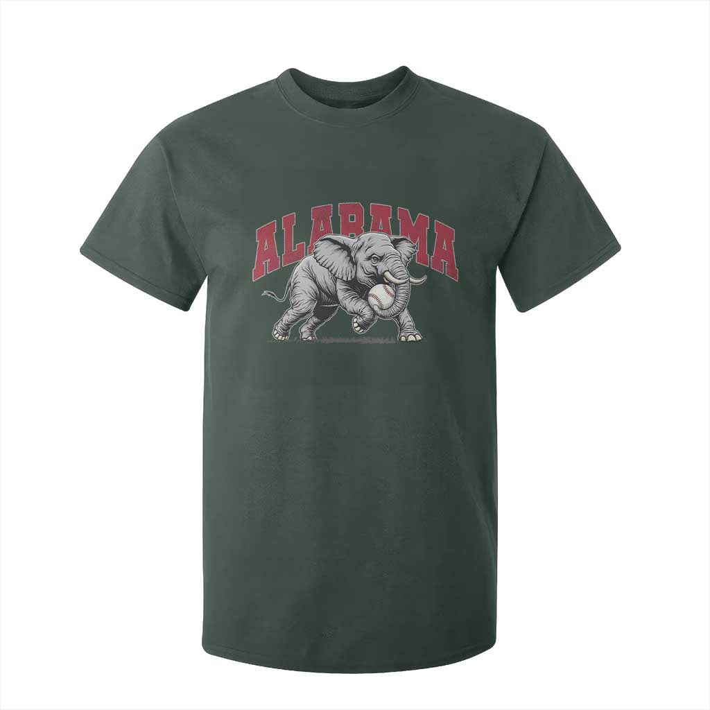 Alabama Fan T Shirt For Kid Baseball Bama Mascot Game Day TS10 Dark Forest Green Print Your Wear