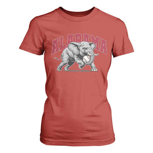 Alabama Fan T Shirt For Women Baseball Bama Mascot Game Day TS10 Red Print Your Wear