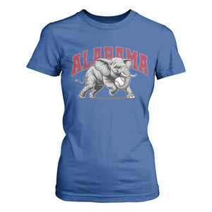 Alabama Fan T Shirt For Women Baseball Bama Mascot Game Day TS10 Royal Blue Print Your Wear