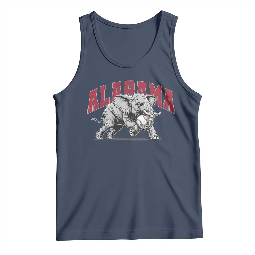 Alabama Fan Tank Top Baseball Bama Mascot Game Day TS10 Navy Print Your Wear