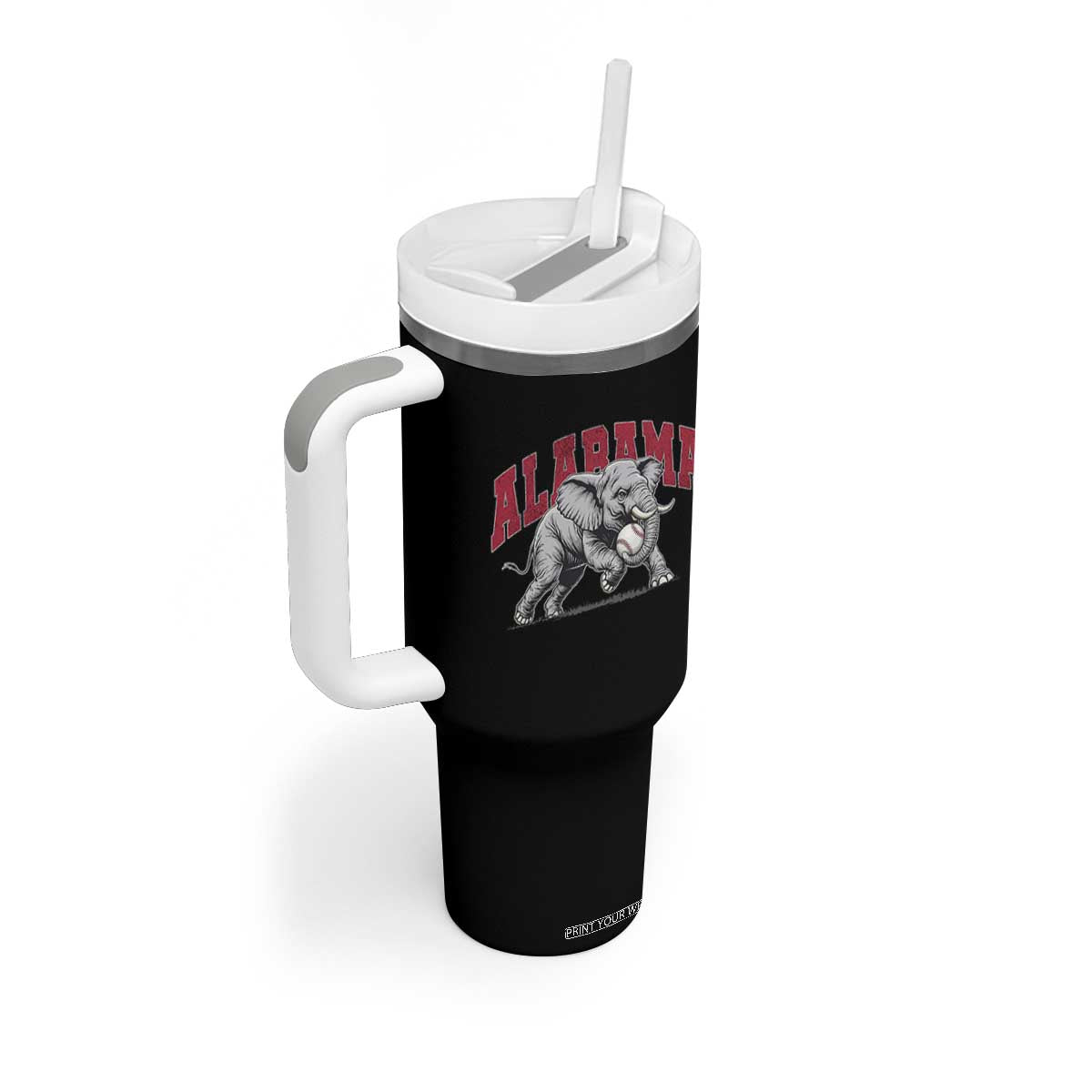 Alabama Fan Tumbler With Handle Baseball Bama Mascot Game Day TS10 Print Your Wear