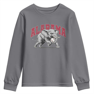 Alabama Fan Youth Sweatshirt Baseball Bama Mascot Game Day TS10 Charcoal Print Your Wear
