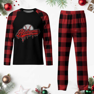 Alabama Baseball Plaid Pajama Set Bama Sports Team Game Day TS10 Buffalo Plaid Print Your Wear