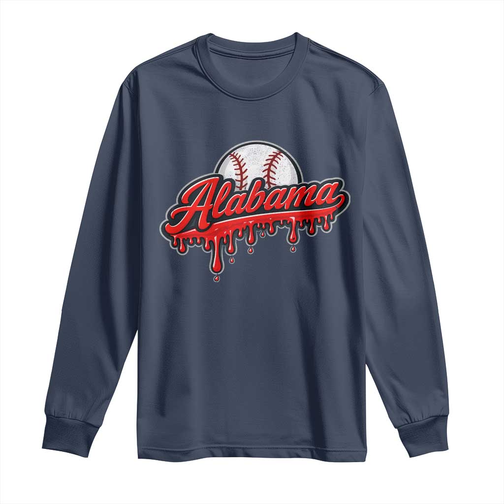 Alabama Baseball Long Sleeve Shirt Bama Sports Team Game Day TS10 Navy Print Your Wear