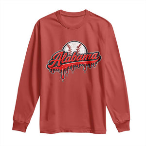 Alabama Baseball Long Sleeve Shirt Bama Sports Team Game Day TS10 Red Print Your Wear