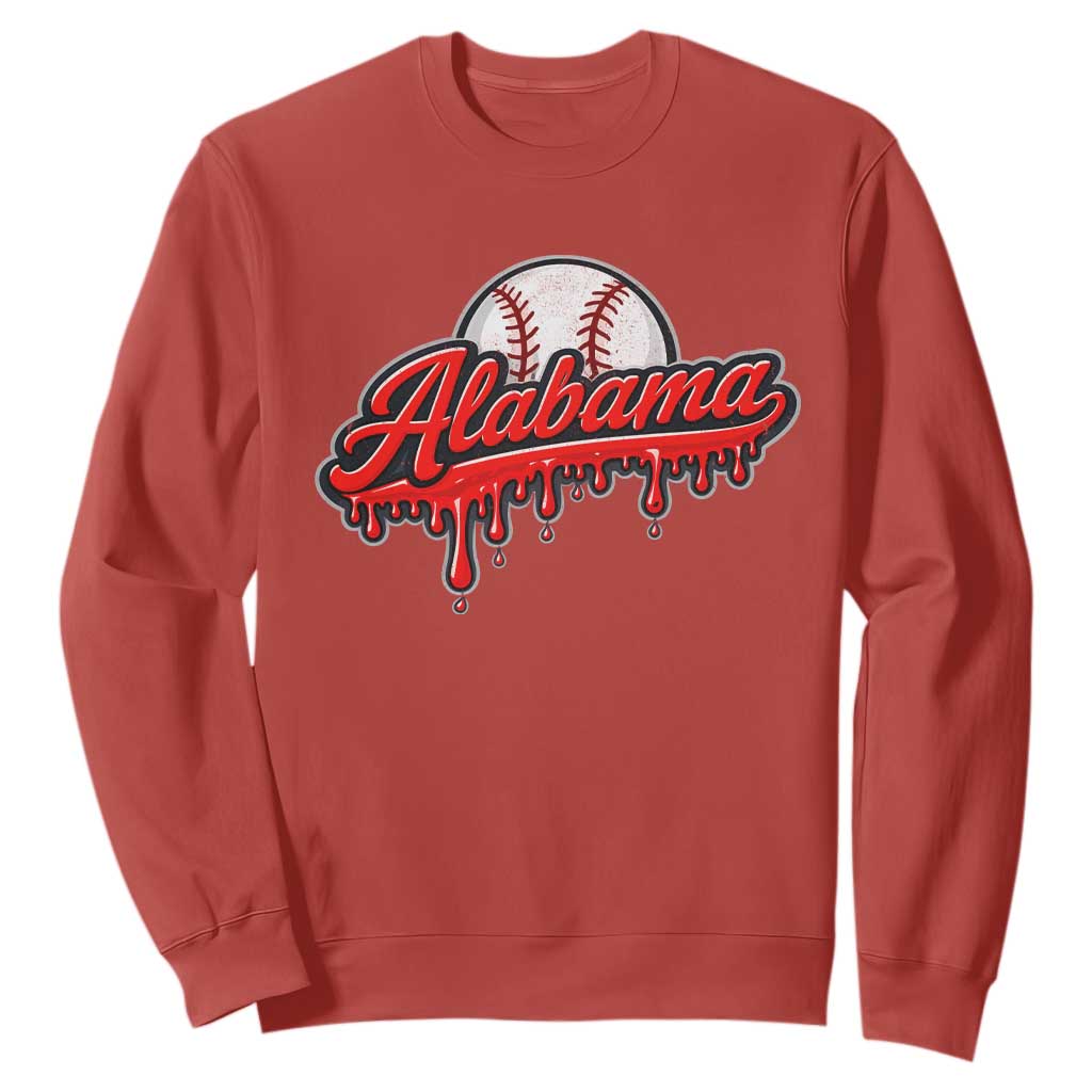 Alabama Baseball Sweatshirt Bama Sports Team Game Day TS10 Red Print Your Wear