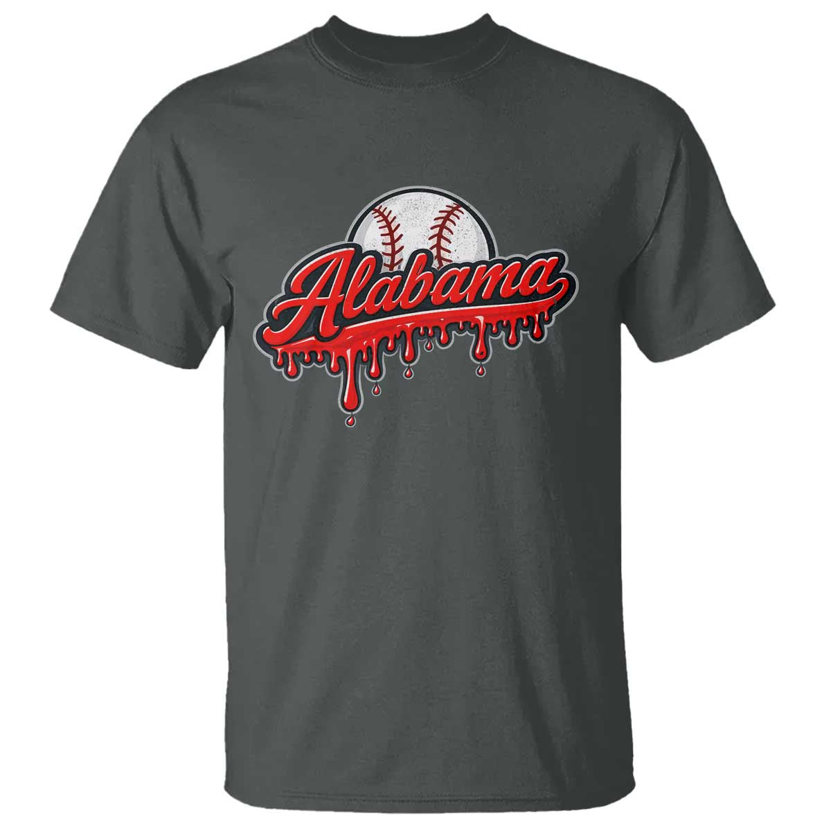 Alabama Baseball T Shirt Bama Sports Team Game Day TS10 Dark Heather Print Your Wear