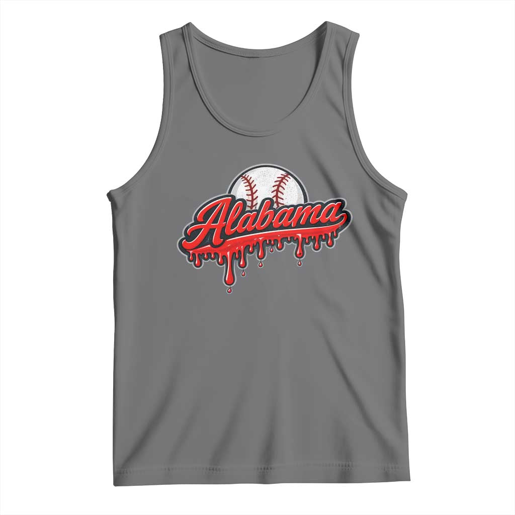 Alabama Baseball Tank Top Bama Sports Team Game Day TS10 Black Heather Print Your Wear