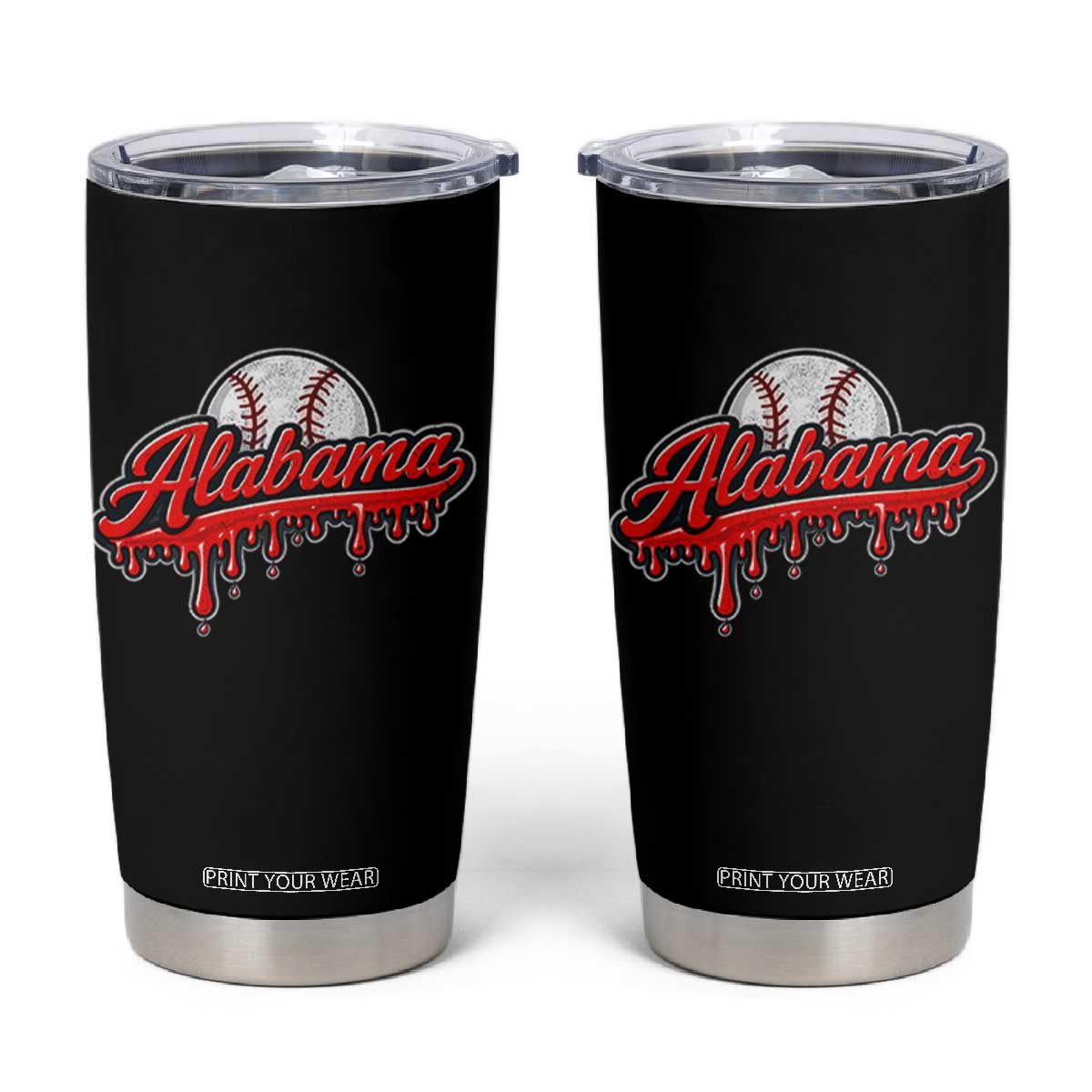 Alabama Baseball Tumbler Cup Bama Sports Team Game Day TS10 Black Print Your Wear