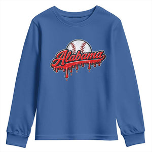Alabama Baseball Youth Sweatshirt Bama Sports Team Game Day TS10 Royal Blue Print Your Wear