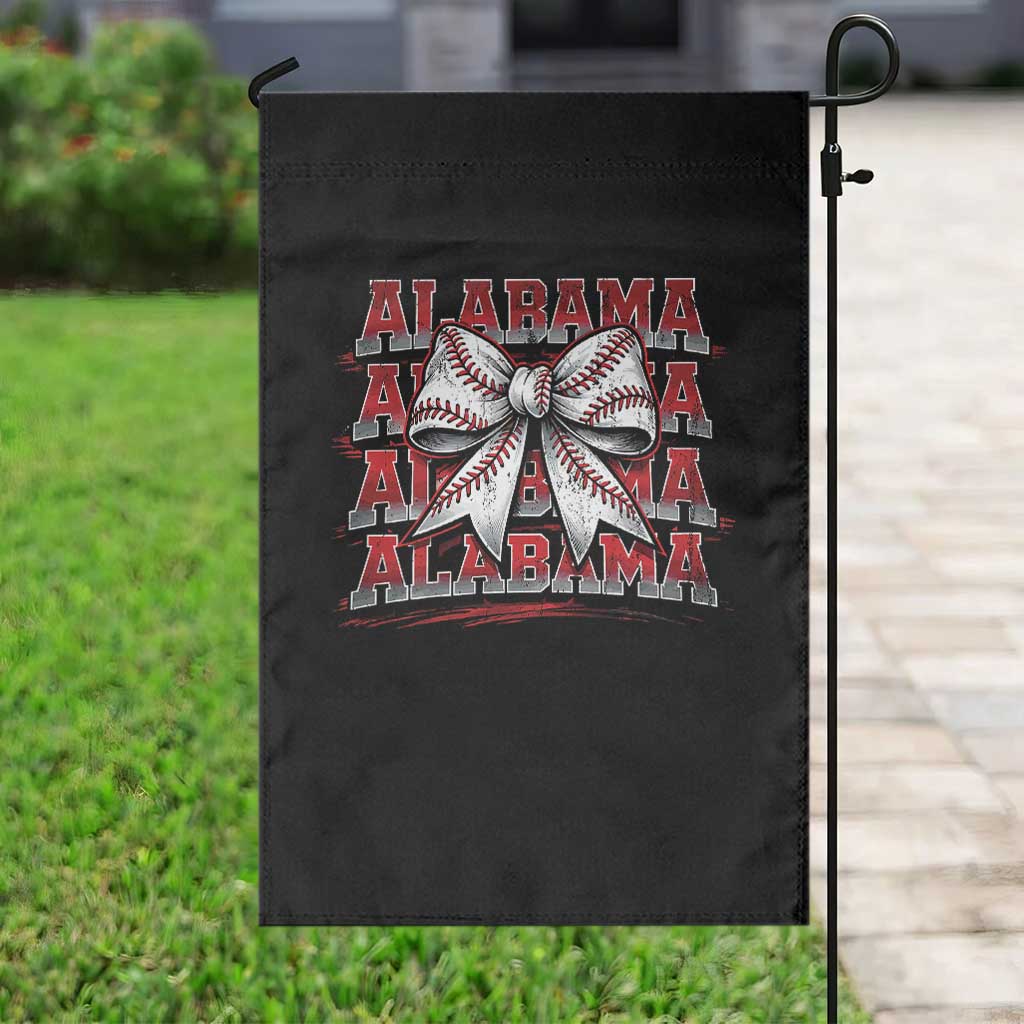 Alabama Fan Garden Flag Vintage Bama Baseball Coquette Bow Women Girls Kids TS10 Print Your Wear