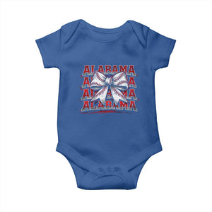 Alabama Fan Baby Onesie Vintage Bama Baseball Coquette Bow Women Girls Kids TS10 Royal Blue Print Your Wear