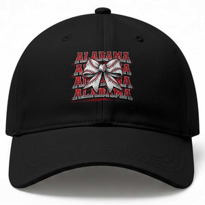 Alabama Fan Baseball Cap Vintage Bama Baseball Coquette Bow Women Girls Kids