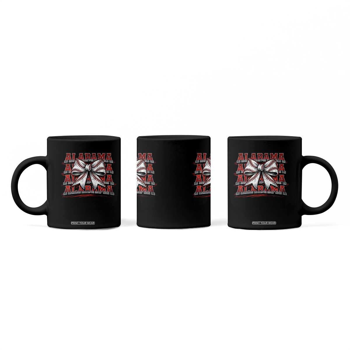 Alabama Fan Coffee Mug Vintage Bama Baseball Coquette Bow Women Girls Kids TS10 Print Your Wear