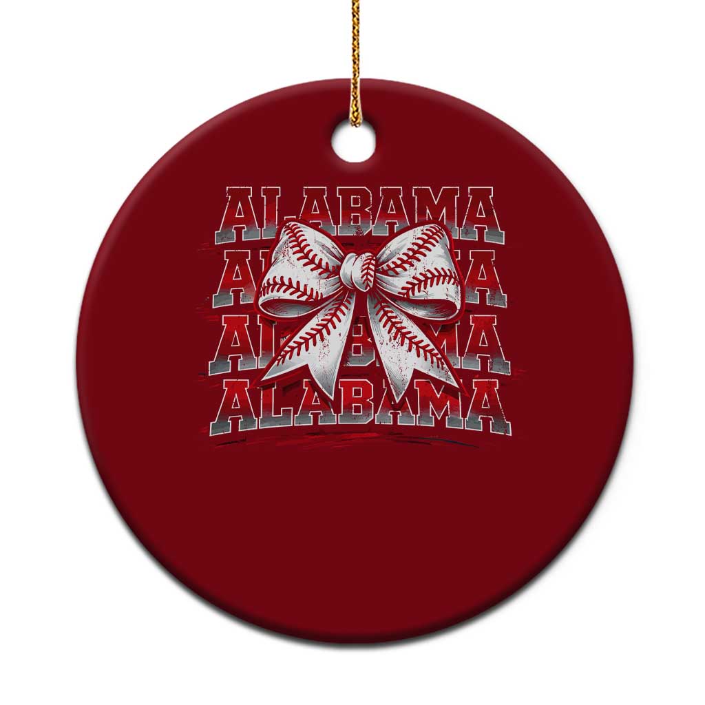 Alabama Fan Ceramic Ornament Vintage Bama Baseball Coquette Bow Women Girls Kids TS10 1pc Red Print Your Wear