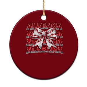 Alabama Fan Ceramic Ornament Vintage Bama Baseball Coquette Bow Women Girls Kids TS10 1pc Red Print Your Wear