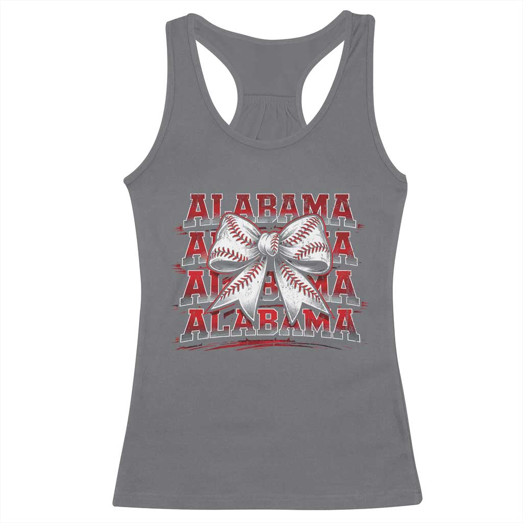 Alabama Fan Racerback Tank Top Vintage Bama Baseball Coquette Bow Women Girls Kids TS10 Charcoal Print Your Wear