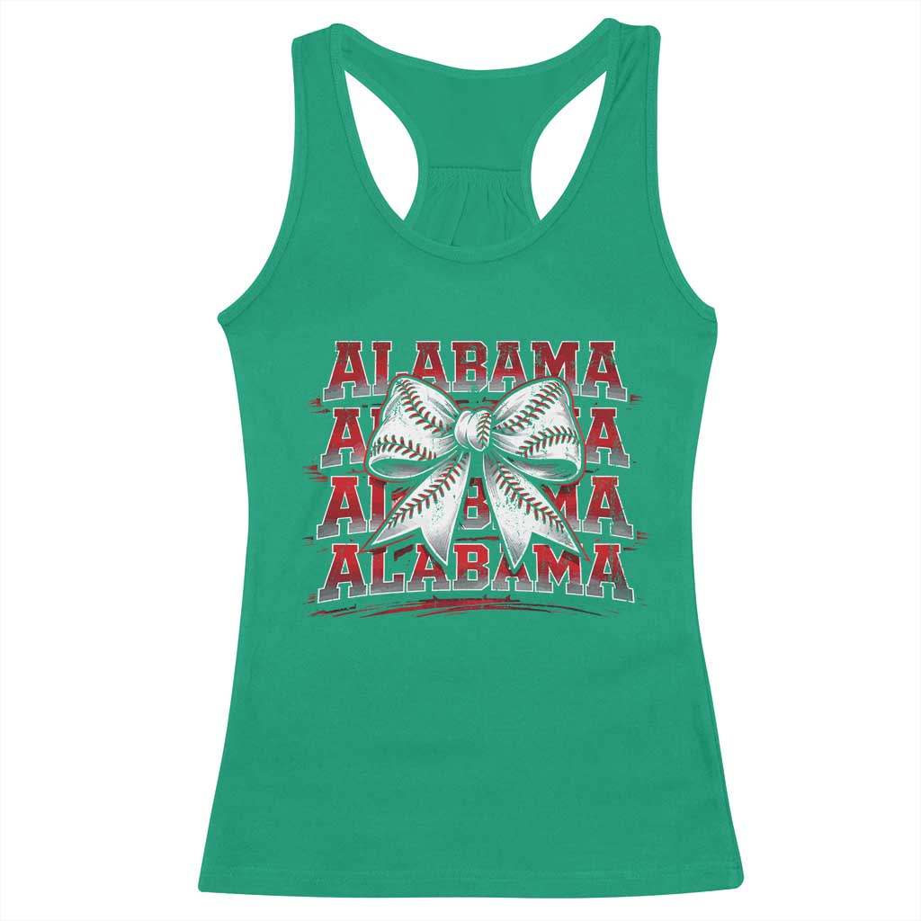 Alabama Fan Racerback Tank Top Vintage Bama Baseball Coquette Bow Women Girls Kids TS10 Irish Green Print Your Wear