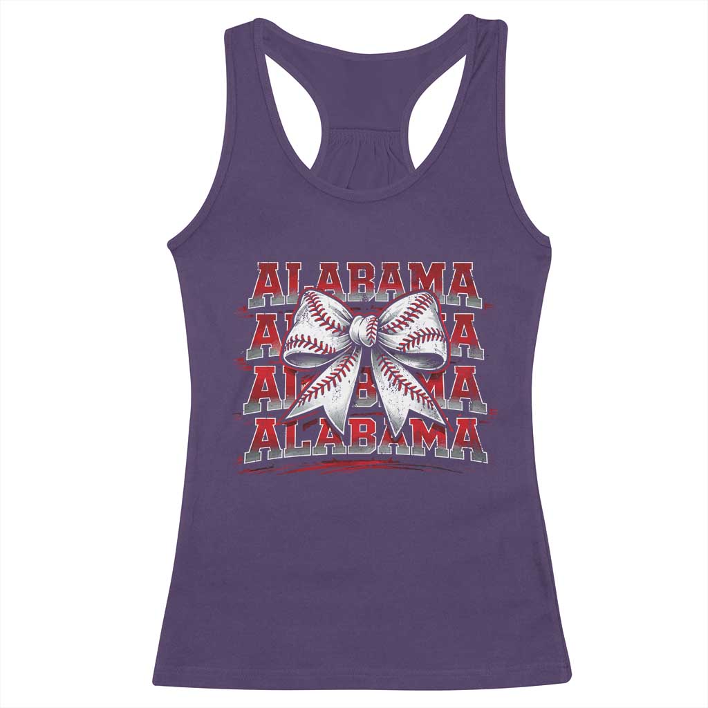 Alabama Fan Racerback Tank Top Vintage Bama Baseball Coquette Bow Women Girls Kids TS10 Purple Print Your Wear