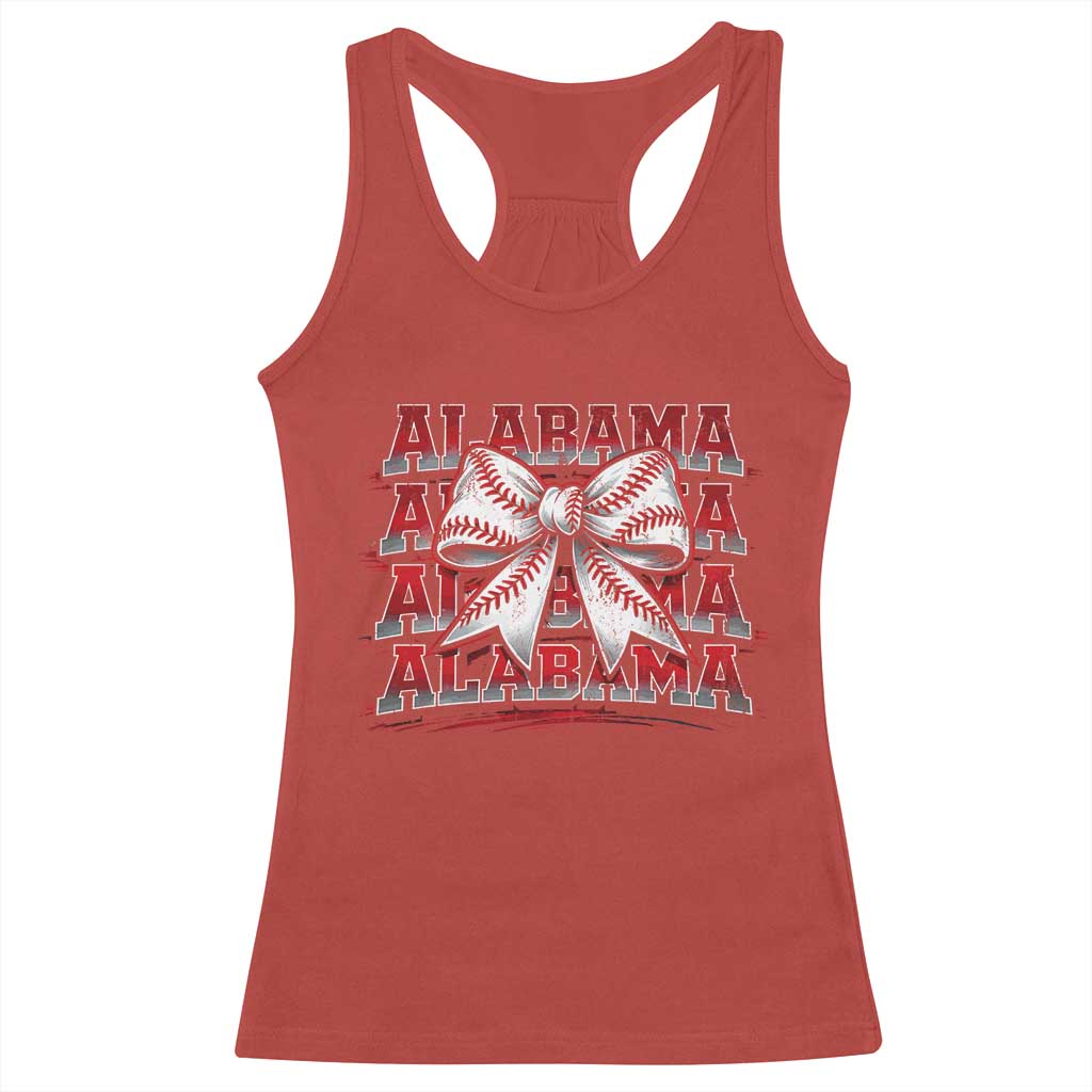 Alabama Fan Racerback Tank Top Vintage Bama Baseball Coquette Bow Women Girls Kids TS10 Red Print Your Wear
