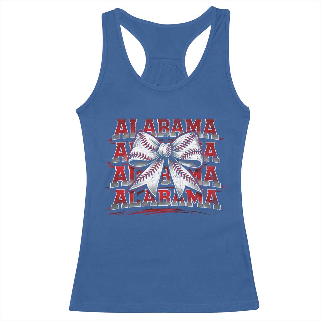 Alabama Fan Racerback Tank Top Vintage Bama Baseball Coquette Bow Women Girls Kids TS10 Royal Blue Print Your Wear