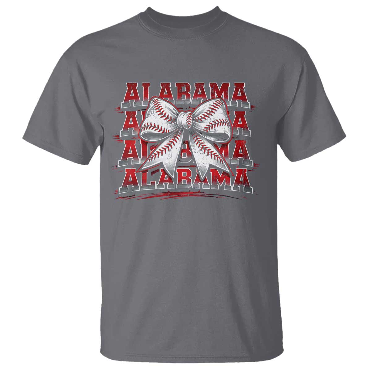 Alabama Fan T Shirt Vintage Bama Baseball Coquette Bow Women Girls Kids TS10 Charcoal Print Your Wear