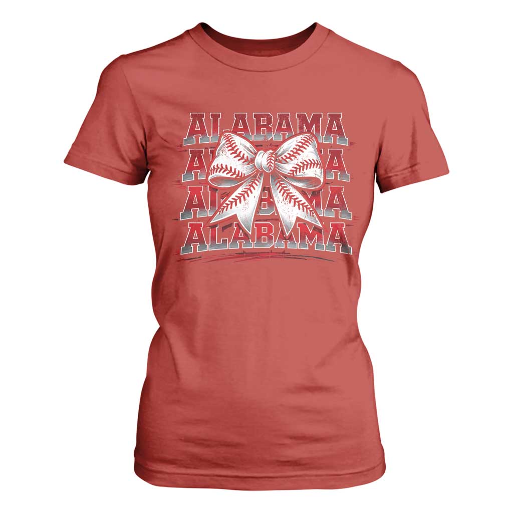 Alabama Fan T Shirt For Women Vintage Bama Baseball Coquette Bow Women Girls Kids TS10 Red Print Your Wear