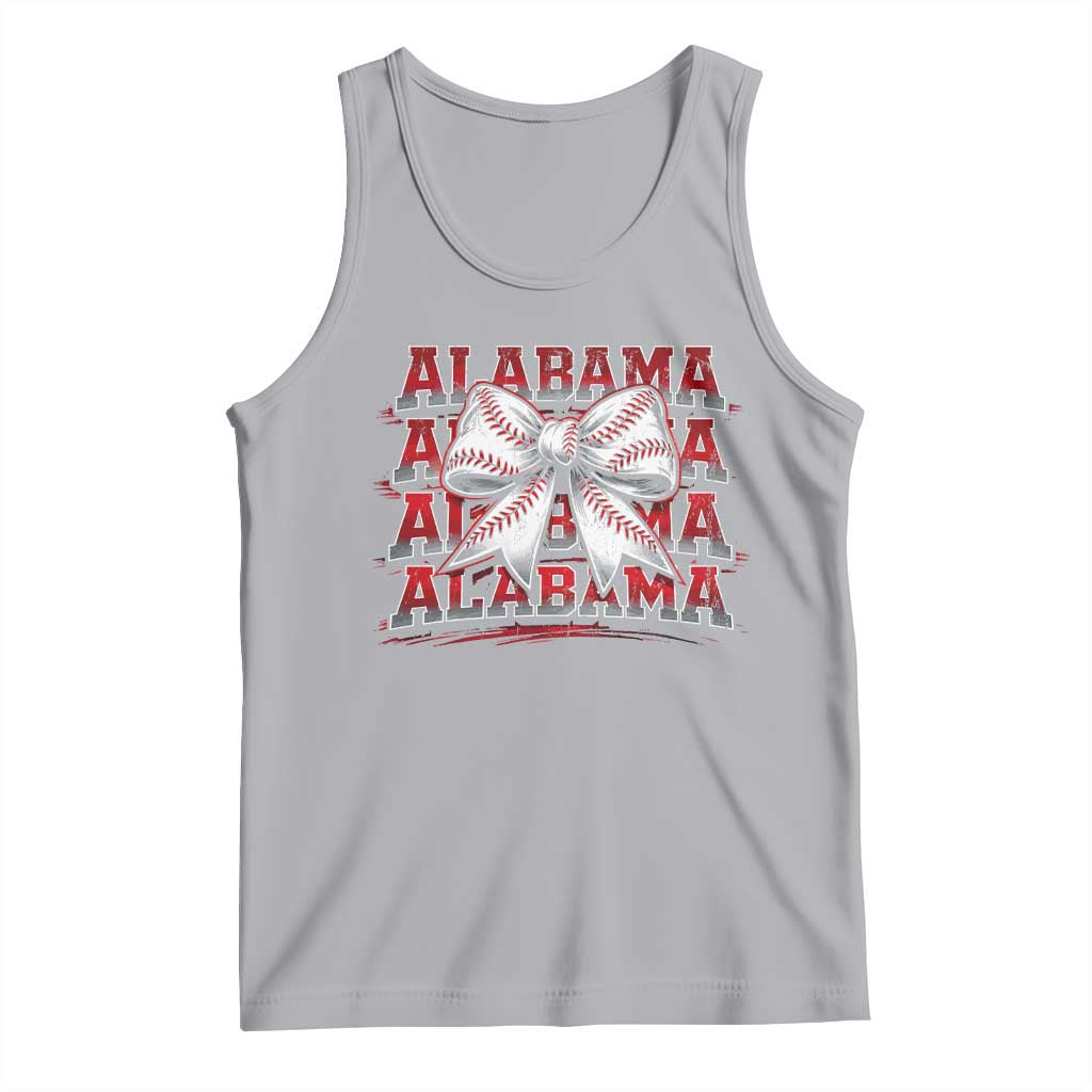 Alabama Fan Tank Top Vintage Bama Baseball Coquette Bow Women Girls Kids TS10 Athletic Heather Print Your Wear